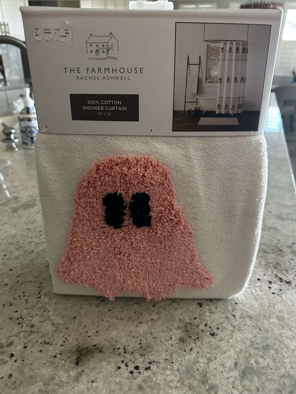 Rachel Ashwell Pink Ghost Shower Curtain